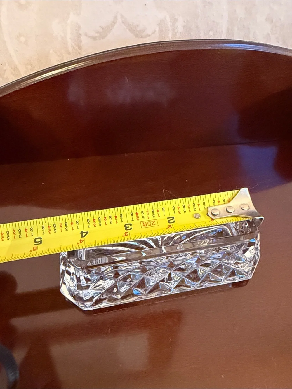 Vintage Waterford Crystal business card holder stamped